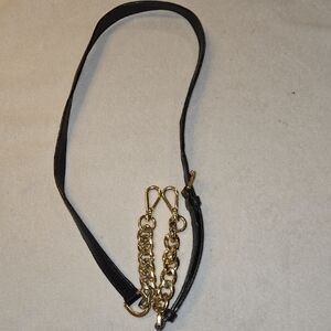 ​Michael Kors Black Leather & Gold Chain Replacement Strap